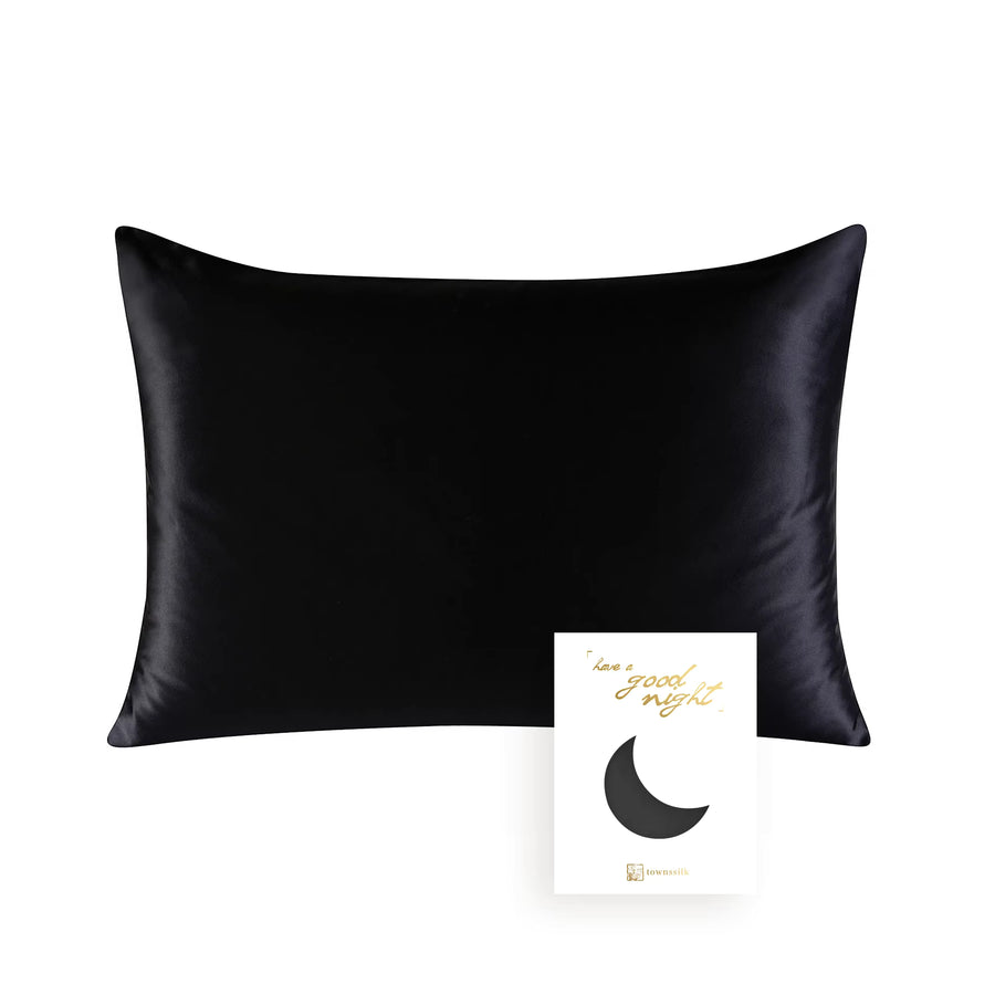 Essential Pillowcase - 19 Momme Mulberry Silk in Black