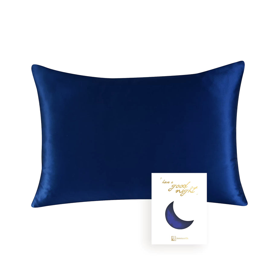 Essential Pillowcase - 19 Momme Mulberry Silk in Navy Blue