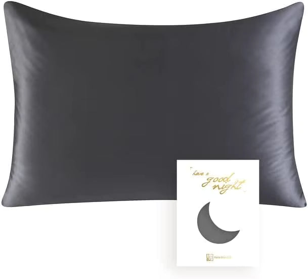 Essential Pillowcase - 19 Momme Mulberry Silk in Dark Grey