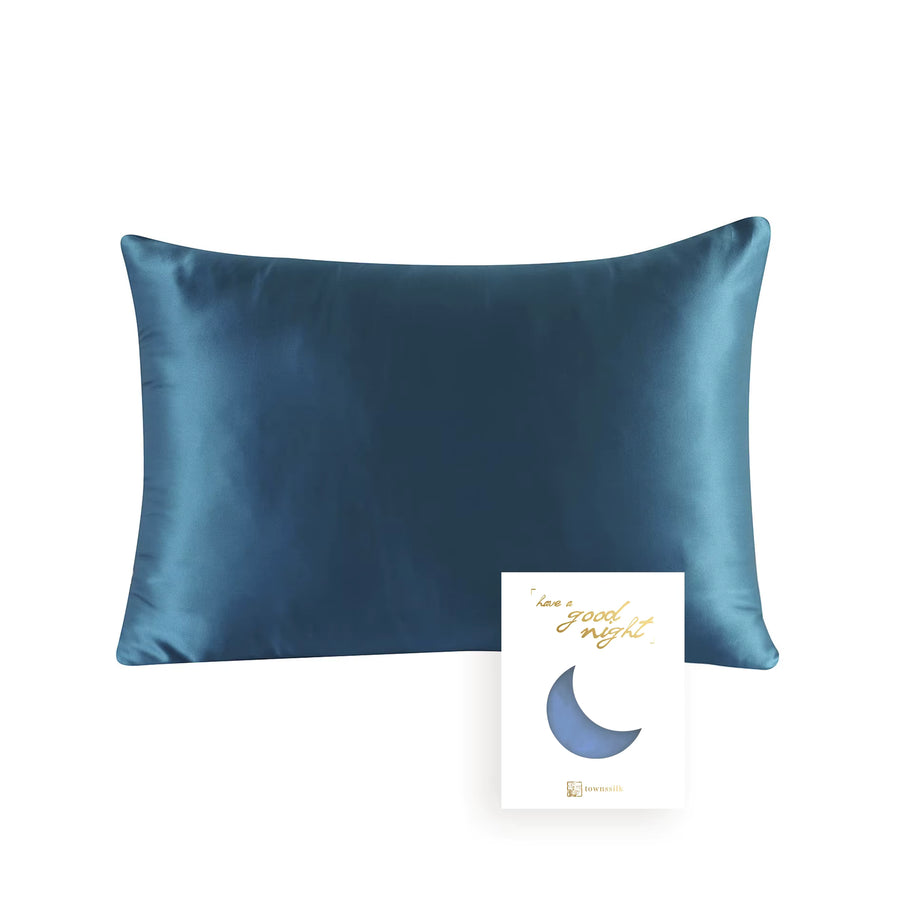 Essential Pillowcase - 19 Momme Mulberry Silk in Peacock Blue